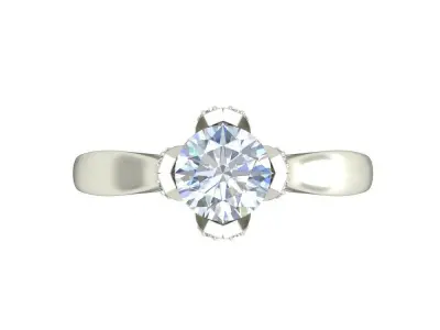 Women Ring  Render 3dm STL OBJ FBX Details 3D print model 200