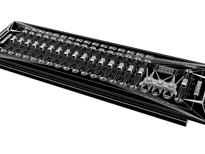 Lights mixing Console Botex DMX SDC-16 Low-poly 3D model