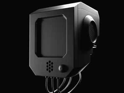 Stray Robot High Poly Low Poly model Low-poly 3D model