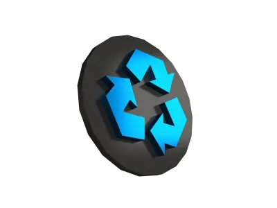 Recycle Symbols v4 010 Low-poly 3D model
