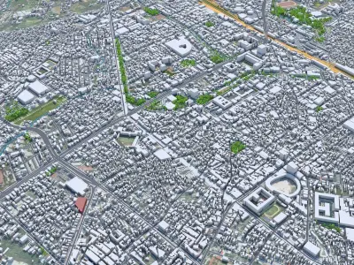 Hsinchu Downtown Taiwan Low-poly 3D model