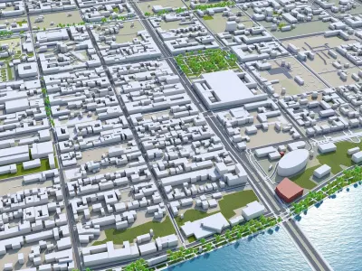 Rostov on Don Russia 60km Low-poly 3D model