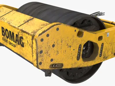 BOMAG Single Drum Compactor 3D model