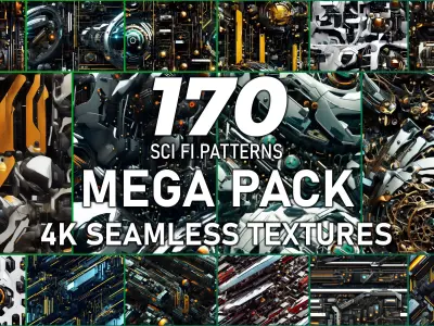 170 Seamless Sci-fi Patterns - Collection Vol 2 Texture