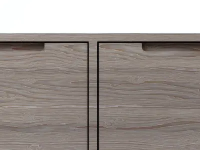 Wooden Light Frame Sideboard - Cabinet - Side Table Free 3D model