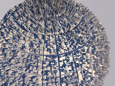 Sci Fi Sphere Shape Triangle 3D model 2019 3D model 3D model