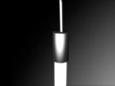 Fluorescent pendant light Free low-poly 3D model