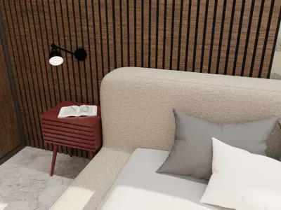 Cozy Bedroom interior scene 3D model