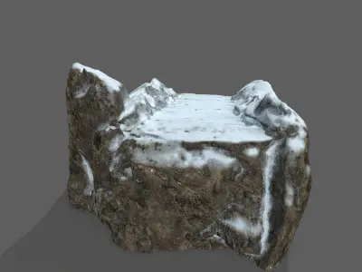 Snowy Stairs Low-poly 3D model
