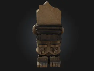 Stone Sentinel Statue  Eternal Guardian of Forgotten Realms 3D model
