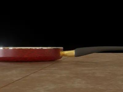 simple frying pan 3D model