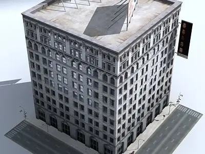 Low Poly City Block 22 Low-poly 3D model