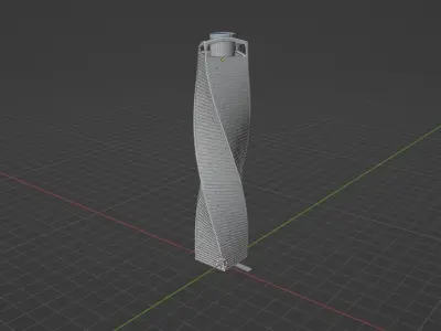 Rounded building     Anuar Abilsinov Free low-poly 3D model