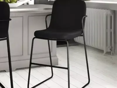 Zag Bar and Counter Stool 3D model