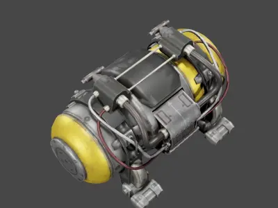 Sci FI Motor 3D Model  Low-poly 3D model