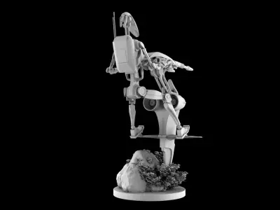 Star Wars - Droid with STAP 3D print model