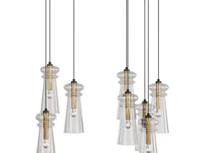 LICIO MULTI LIGHT PENDANT Low-poly 3D model