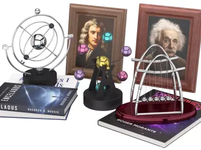 Decorative Set 01 Low-poly 3D model