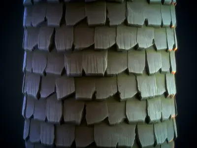 Roof tiles Stylized - VOL 03 -  SBsar - Maps Texture