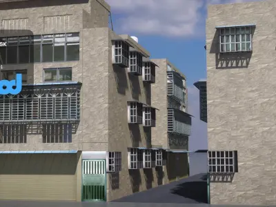 TW Street Residential Entrance 3D model