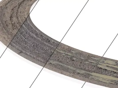 Sand Dirt road Off road 3D model