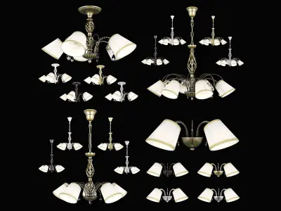 682 796 Esedra Lightstar Collection of Classical Lamps 3D Model Pack