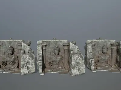 buda temple  Low-poly 3D model