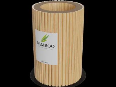 Kitchen utensils Bamboo Utensil Holder 3D model