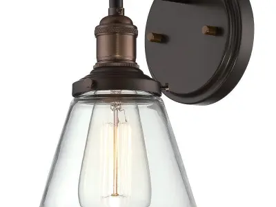 Polished Nickel Sandy Springs Light Bath Sconce - 2 Colour 3D model