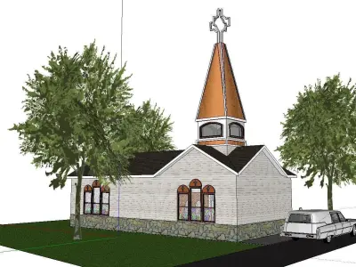 Architecture-Religion-God-Culture-Temple-0302 church 3D model