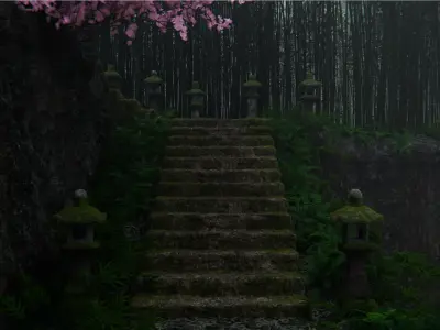Bamboo Forest 3d Scene 3D model