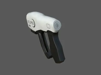 Futuristic gun - pistol Low-poly 3D model