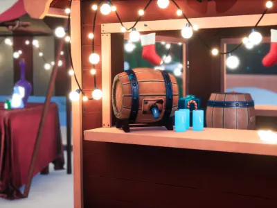 Christmas House Low-poly 3D model