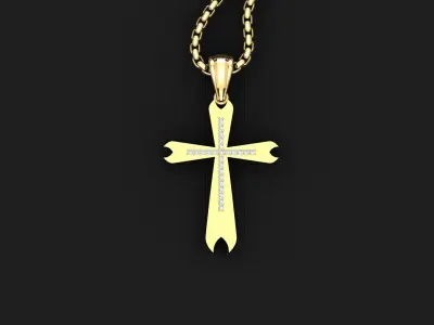 Cross Light Gold 3CP017 3DM STL 3D model