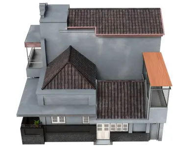 Indonesia Heritage House 5 Low-poly 3D model