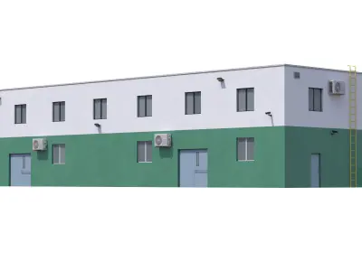 Industrial Building 3 Low-poly 3D model