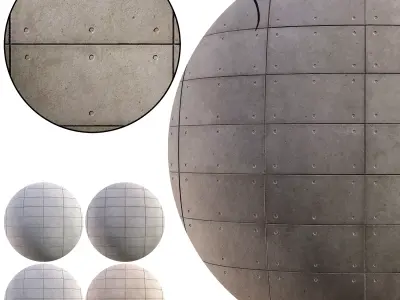 Concrete Plate Wall 04 - Seamless Texture