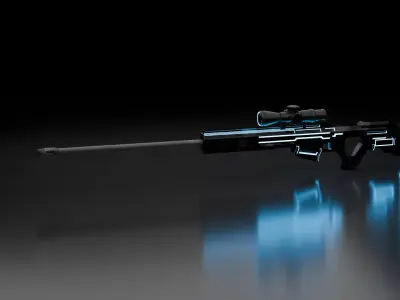 Sci Fi Gun Collection Low-poly 3D model