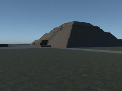 Pyramid of the Sun Low-poly 3D model