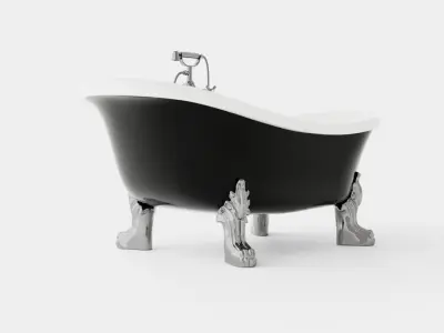 Bath Tub Low-poly 3D model