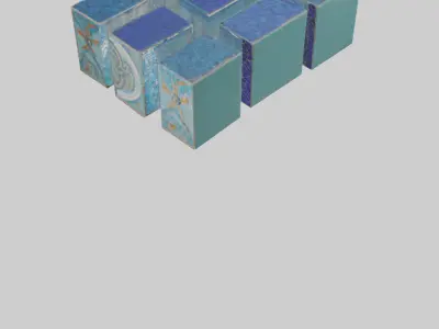 Mosaic Tiles Low-poly 3D model