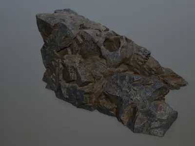 Skull Cave Low-poly 3D model 19
