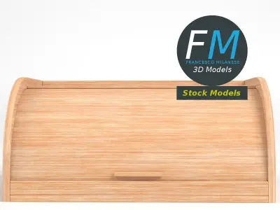 Bread bin with a swing top 3D model