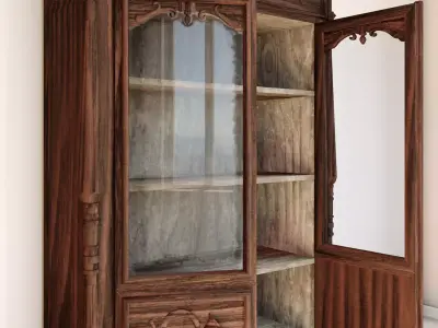 Hunting-style bookcase 3D model