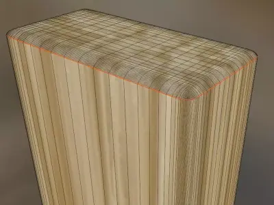 Placeholder-Wood 4000mm x 100mm x 50mm High-Poly Free 3D model