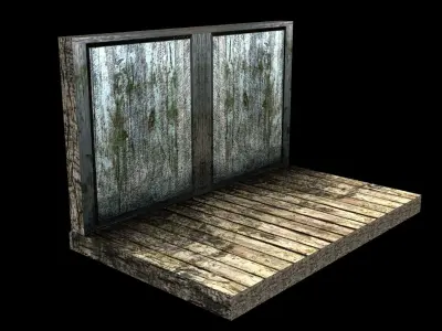 Modular Wall Section 002 Free low-poly 3D model