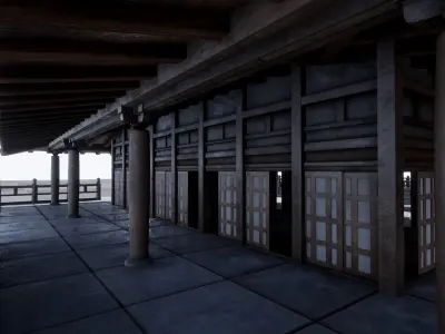 Asian Temple Low-poly 3D model