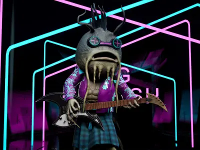 Big Catfish Low-poly 3D model