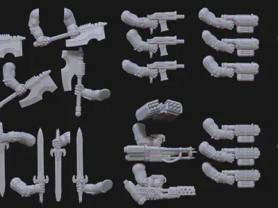 Tempest Legion - MK3 Heavy Infantry Weapons Pack 1 3D print model