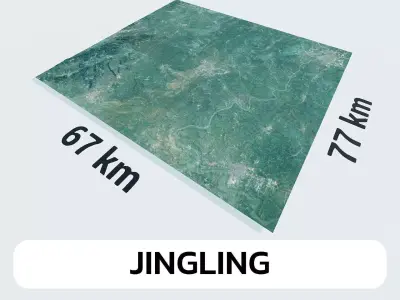 Jingling China City Landscape 3D Model 3D model